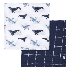 2 Pack Muslin Blanket - Coastal Calm