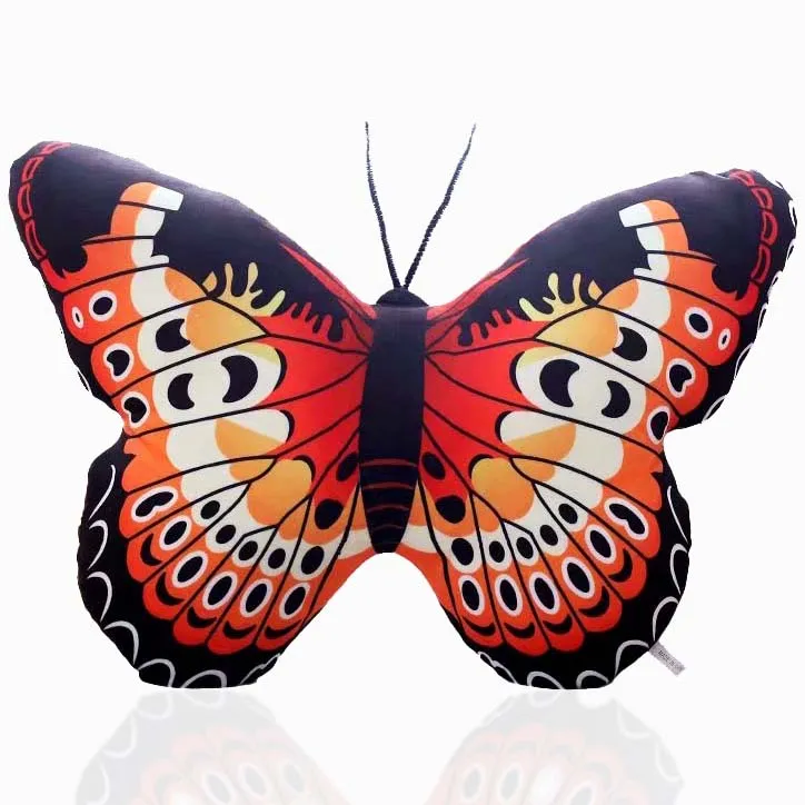 3D Animals Pillows Lifelike Butterfly Shape Cushions Super Soft Short Plush Toys Decorative Home