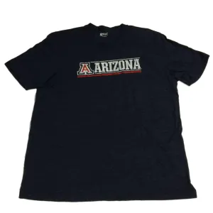 Arizona Wildcats Gear for Sports Navy Blue Grunge Logo SS Crew Neck T-Shirt (L)