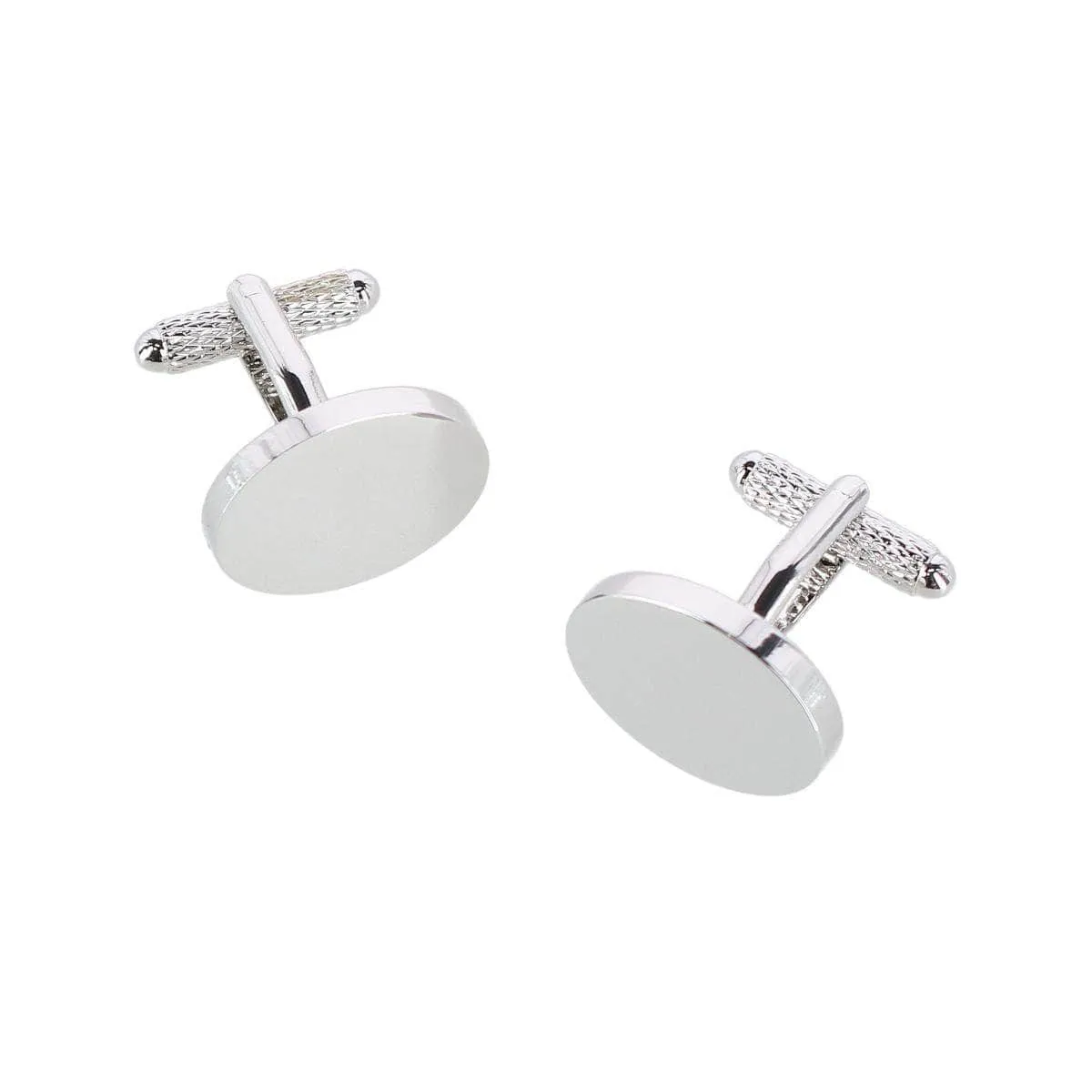 Asher Oval Brass Engravable Cufflinks