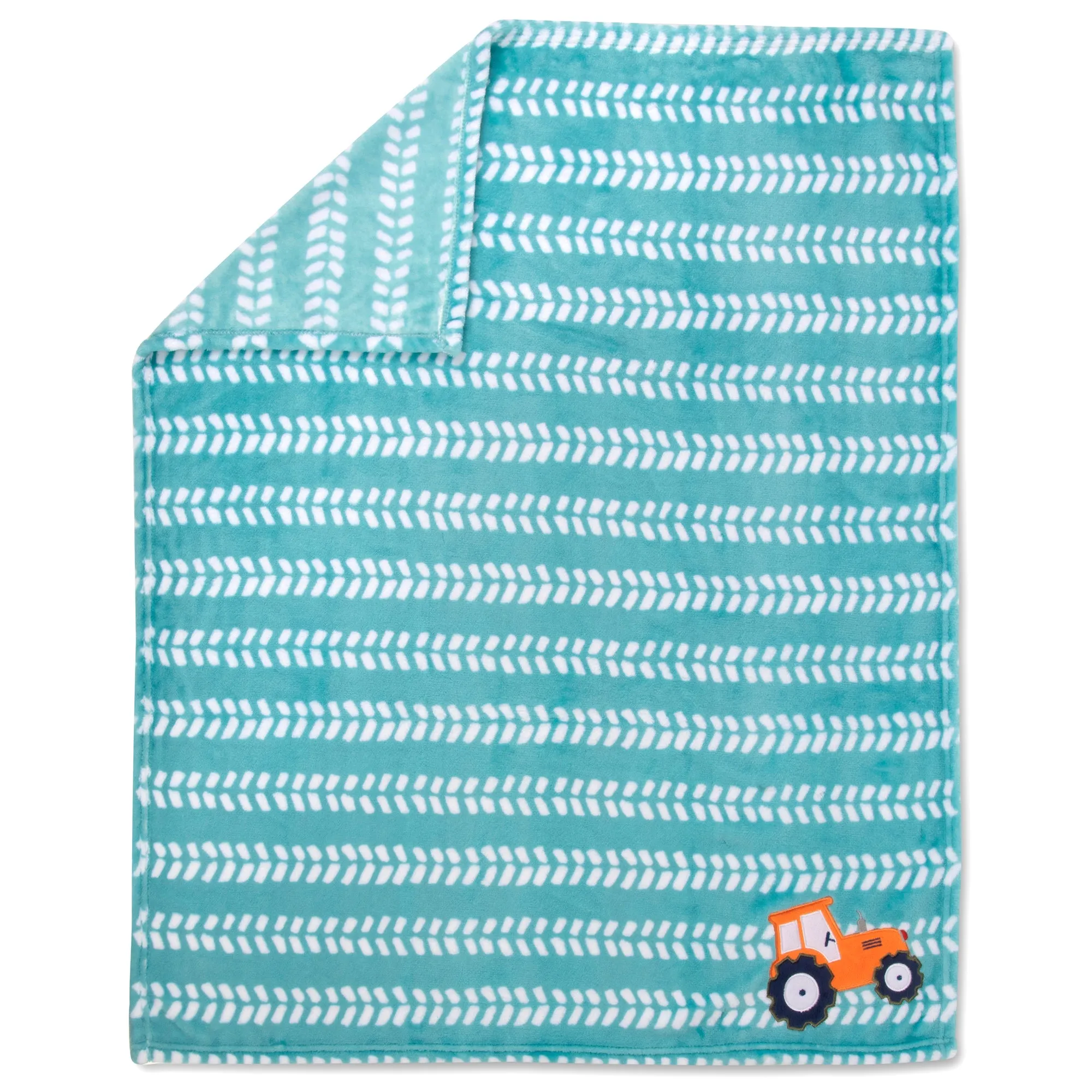 Baby Fleece Blankets 36" x 30" - Tractor Themed