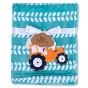 Baby Fleece Blankets 36" x 30" - Tractor Themed