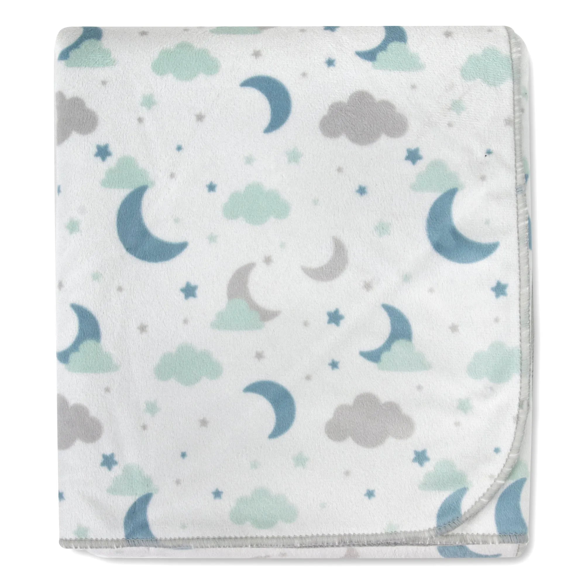 Baby Sherpa Blankets 35" x 30" - Stars & Moons