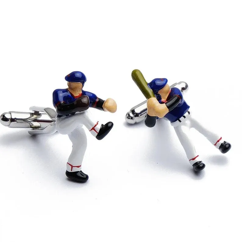 Baseball Player Cufflinks