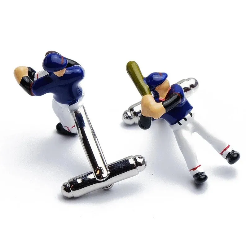 Baseball Player Cufflinks