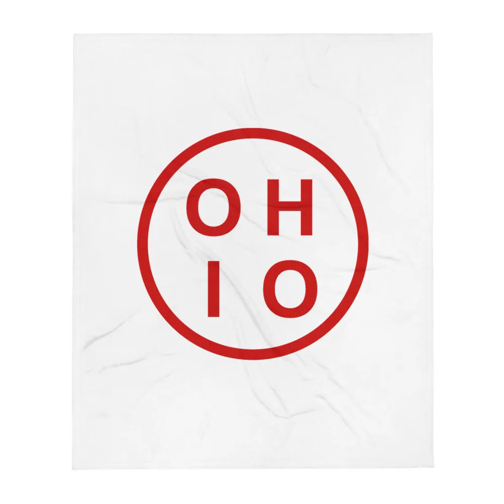 Circle Ohio Throw Blanket