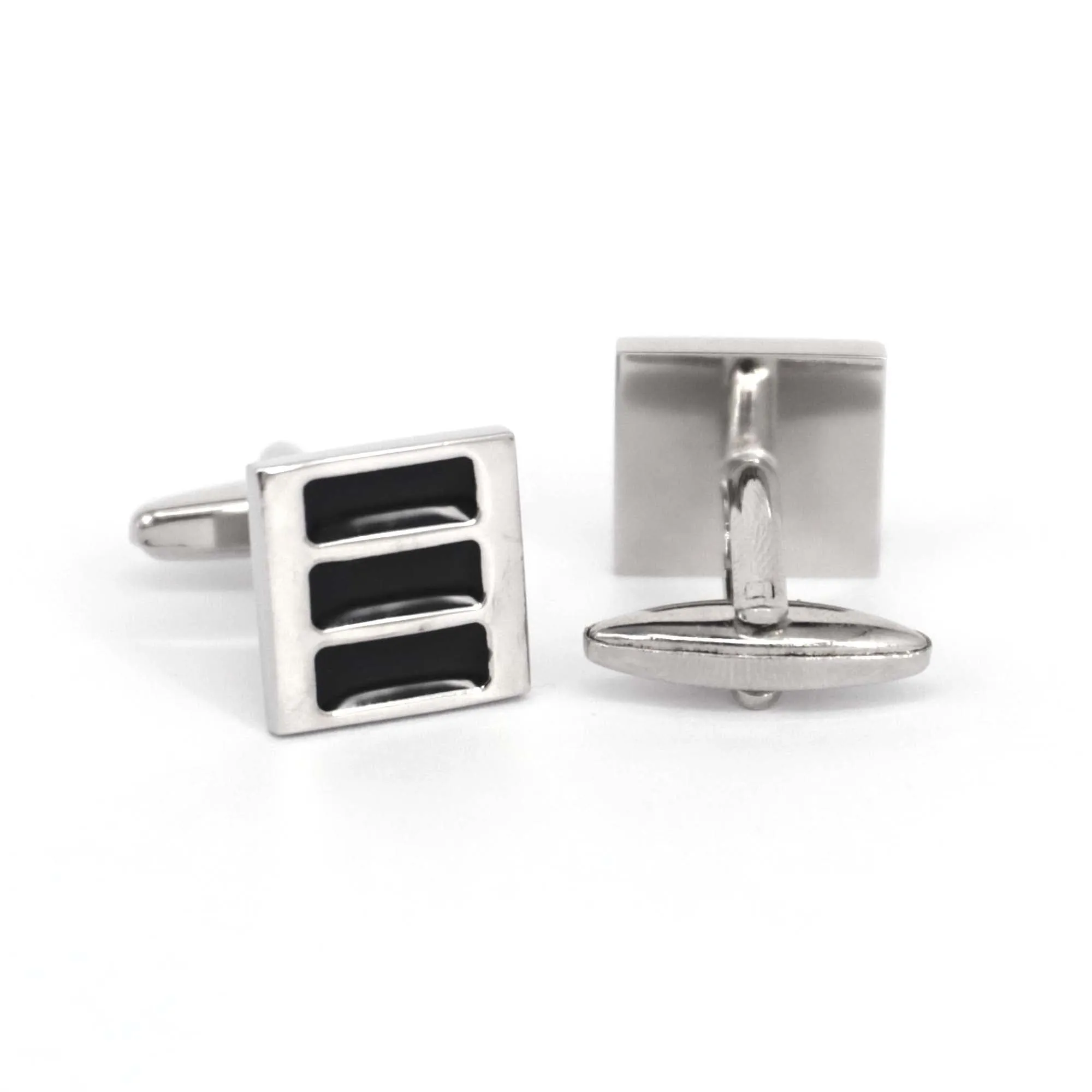 Clear Crystals square Cufflink