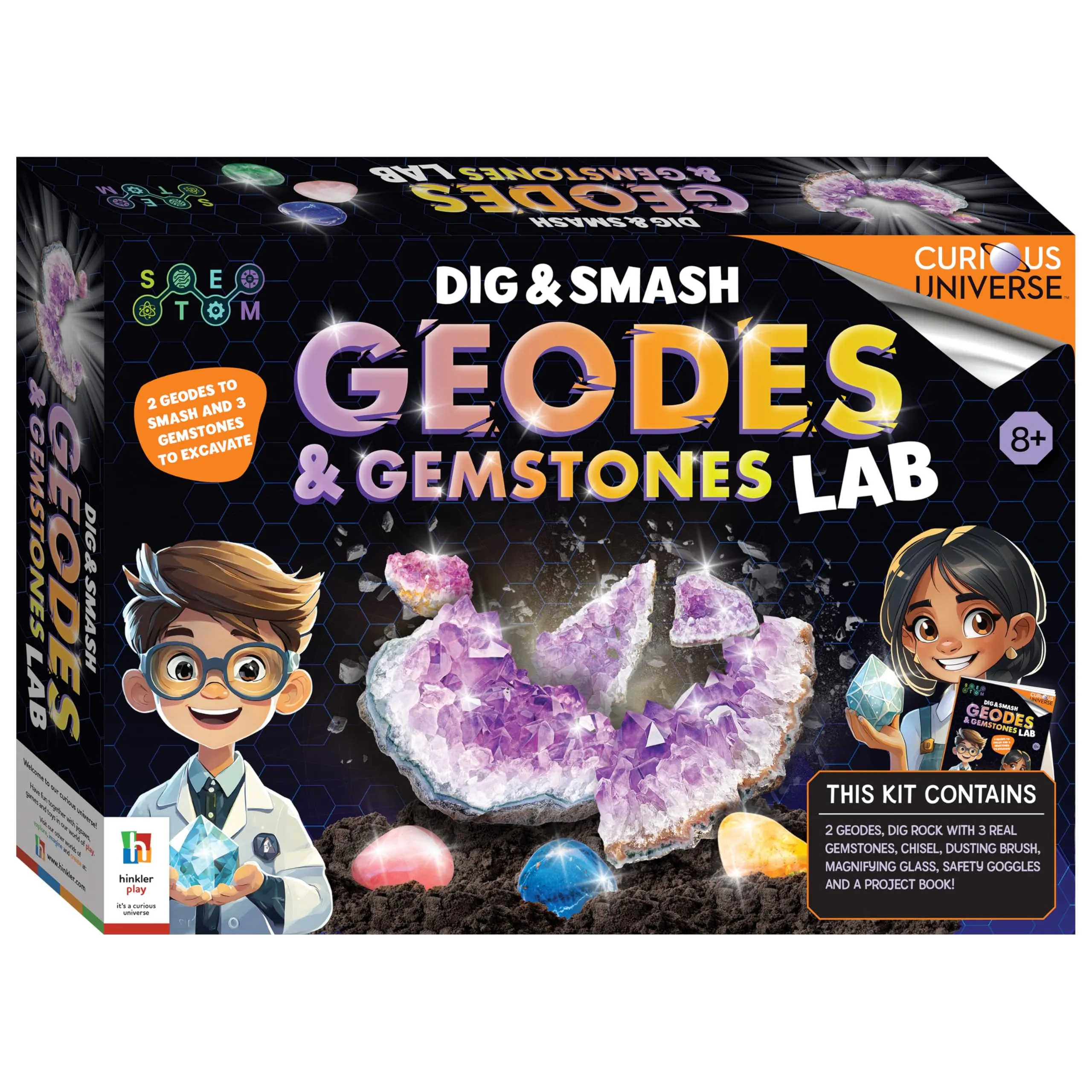 Curious Universe Dig and Smash Geodes Kit