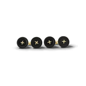 Deauville Cufflinks Yellow Gold - Black Onyx