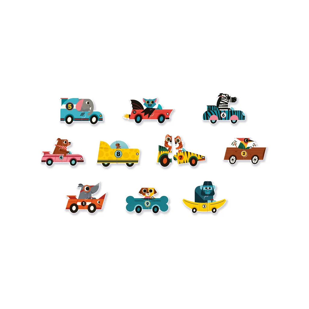 Djeco Duo Puzzle Racing Cars