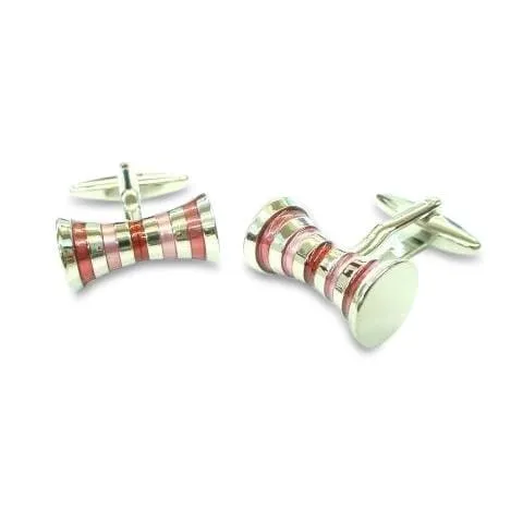 Double Barrel PinkRed Cufflinks