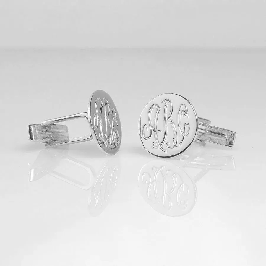 Engraved Monogram Cuff Links