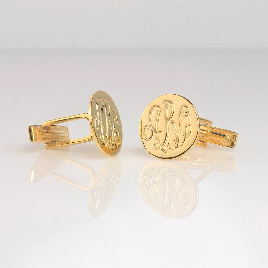 Engraved Monogram Cuff Links