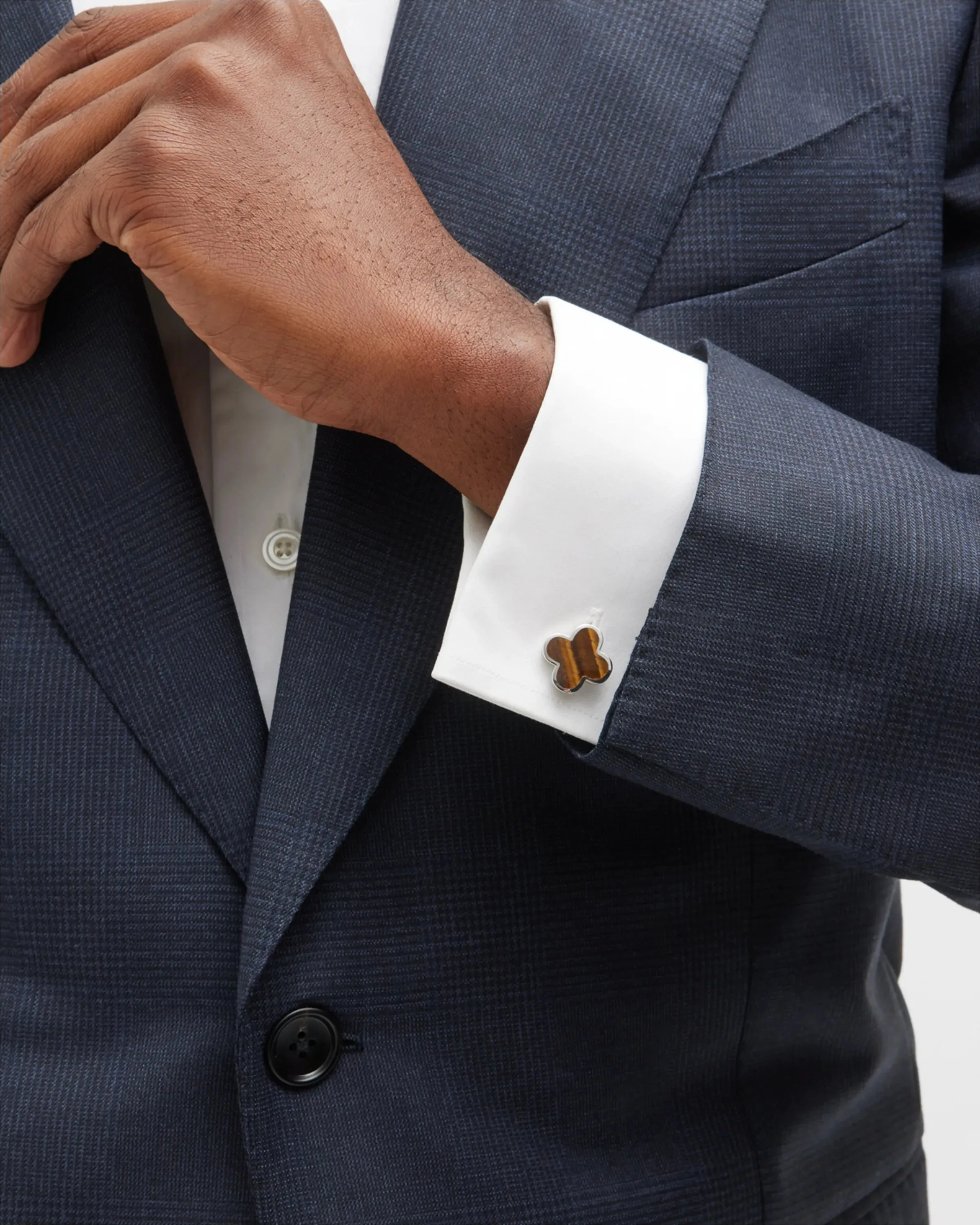 Four Leaf Clover (assorted colors) Sterling Cufflinks