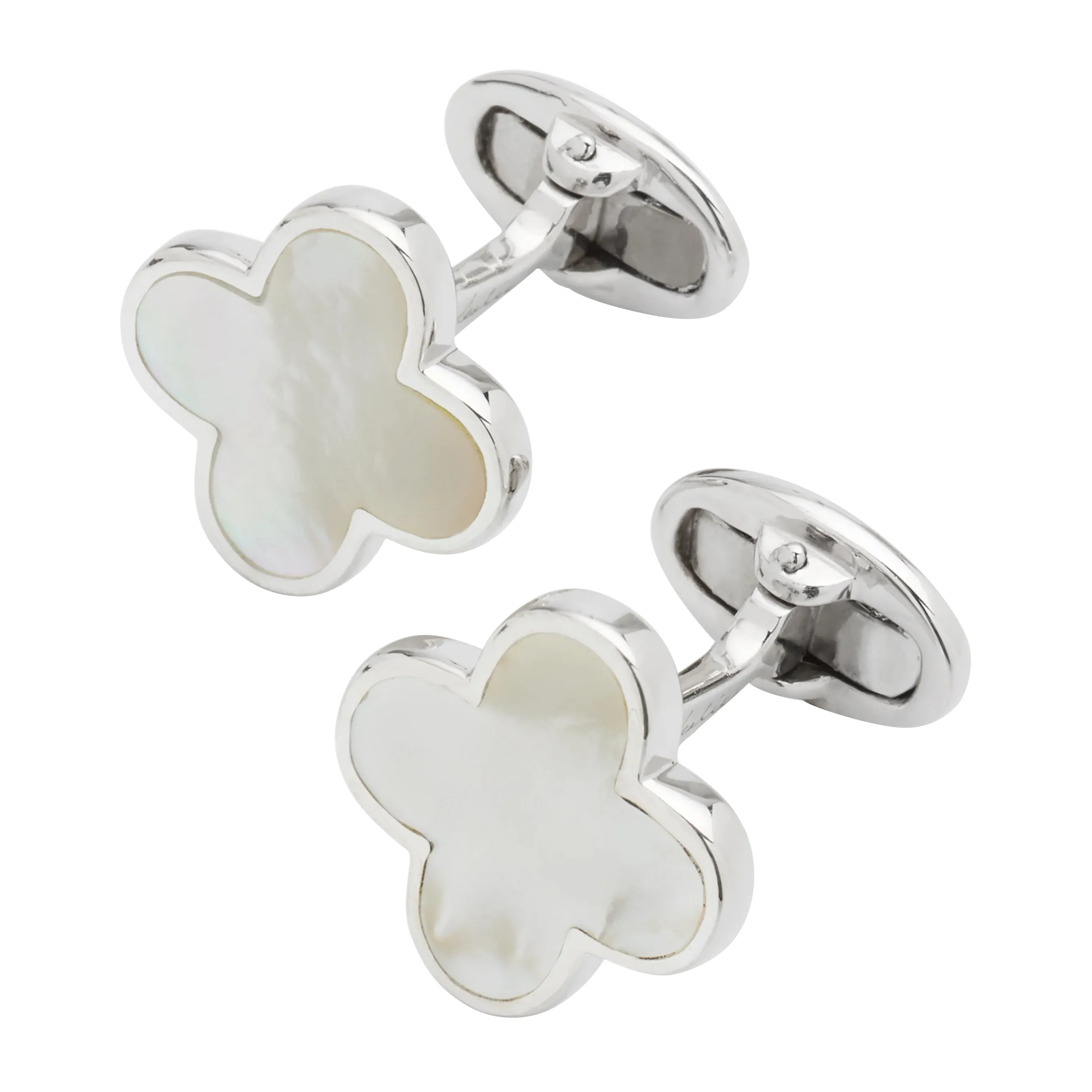 Four Leaf Clover (assorted colors) Sterling Cufflinks