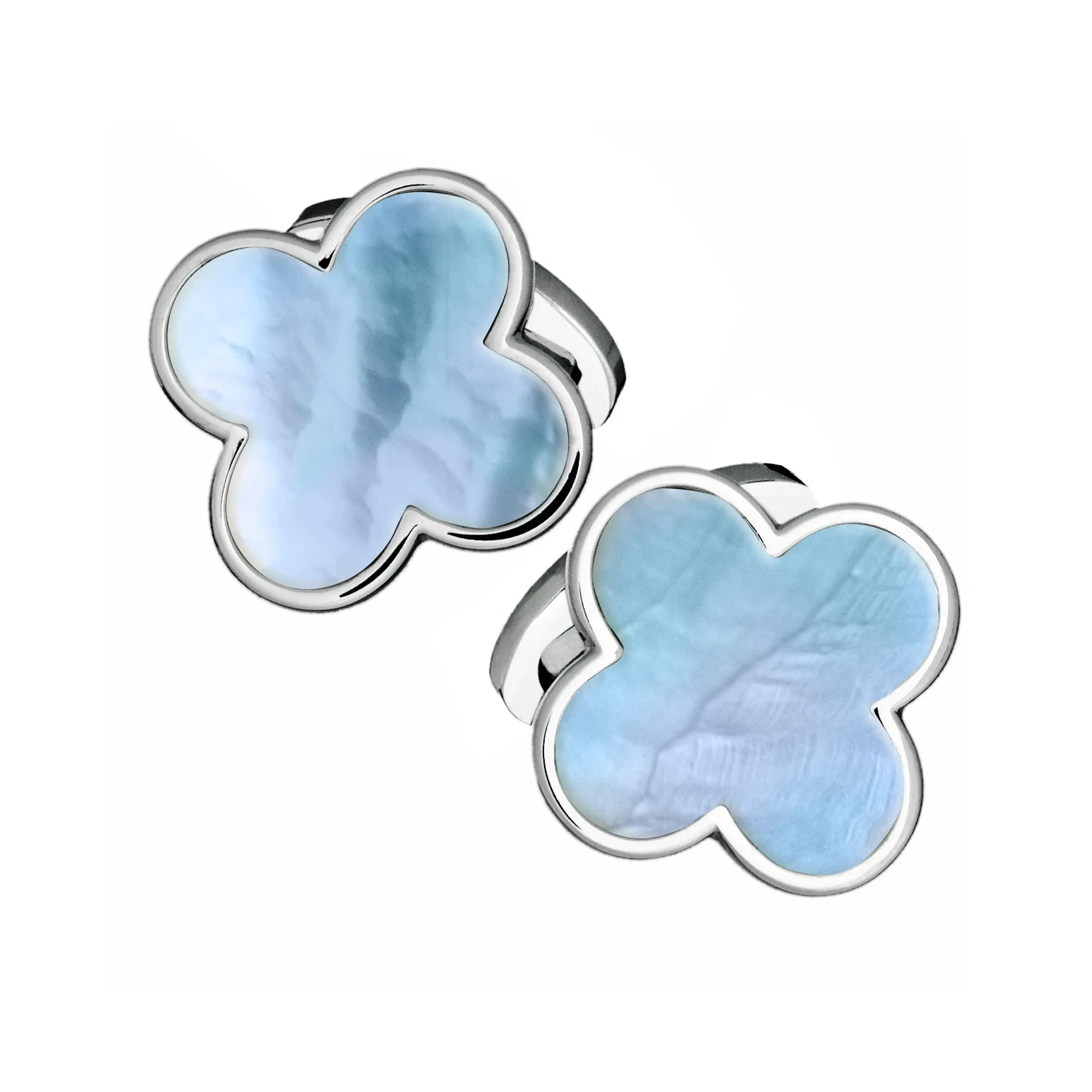 Four Leaf Clover (assorted colors) Sterling Cufflinks