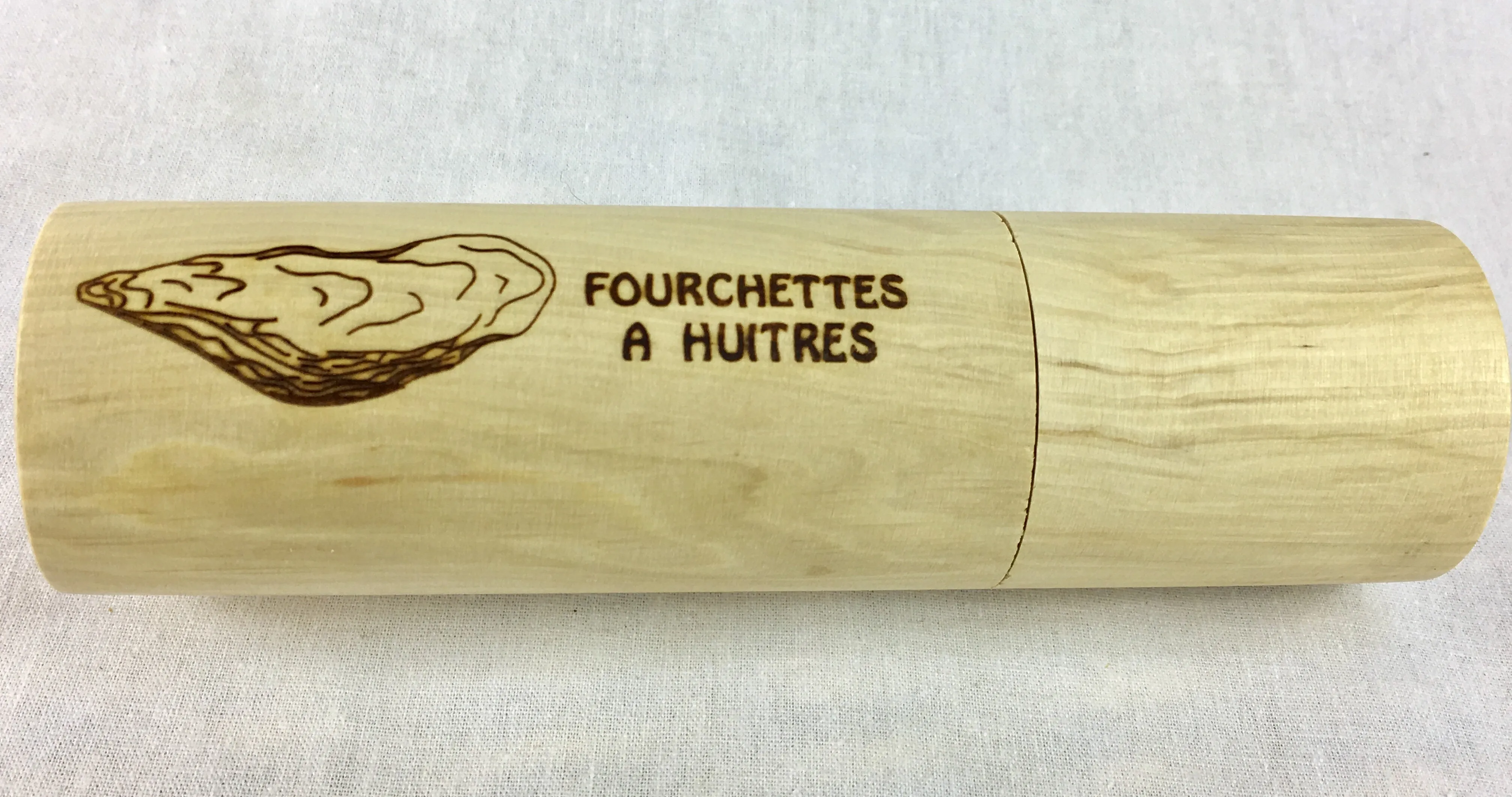 French Oyster Forks Set in Wooden Case - Fourchettes à Huitres