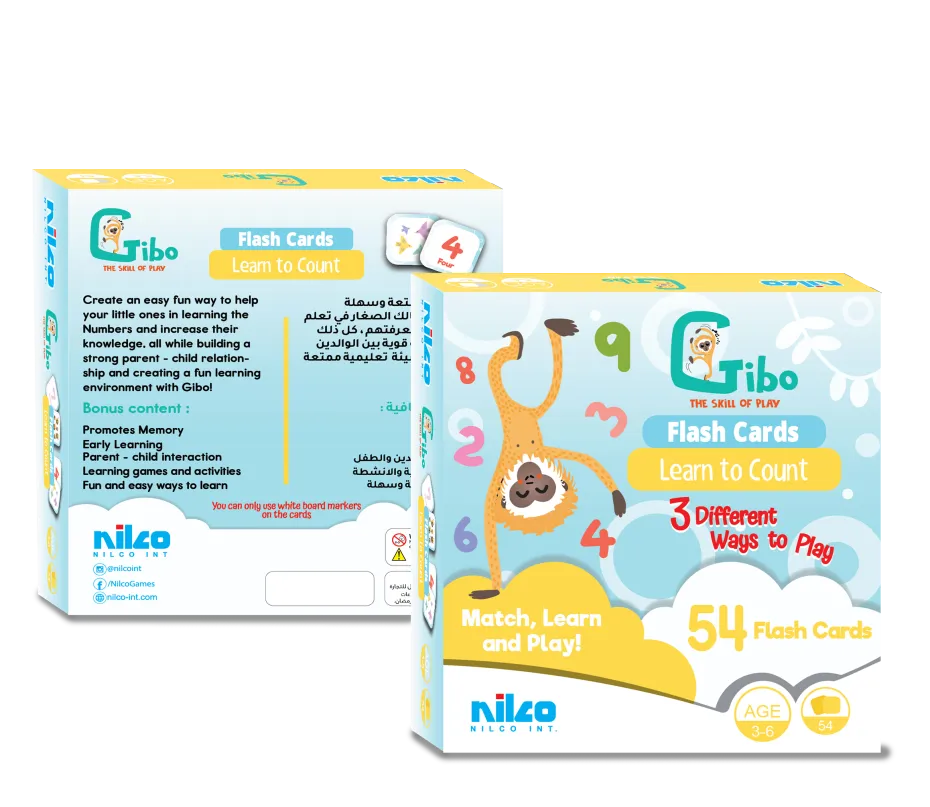 Gibo flash cards learn to count