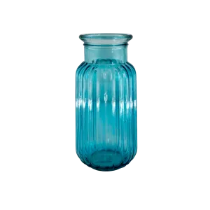 Glass Vase Turquoise 22x11cm