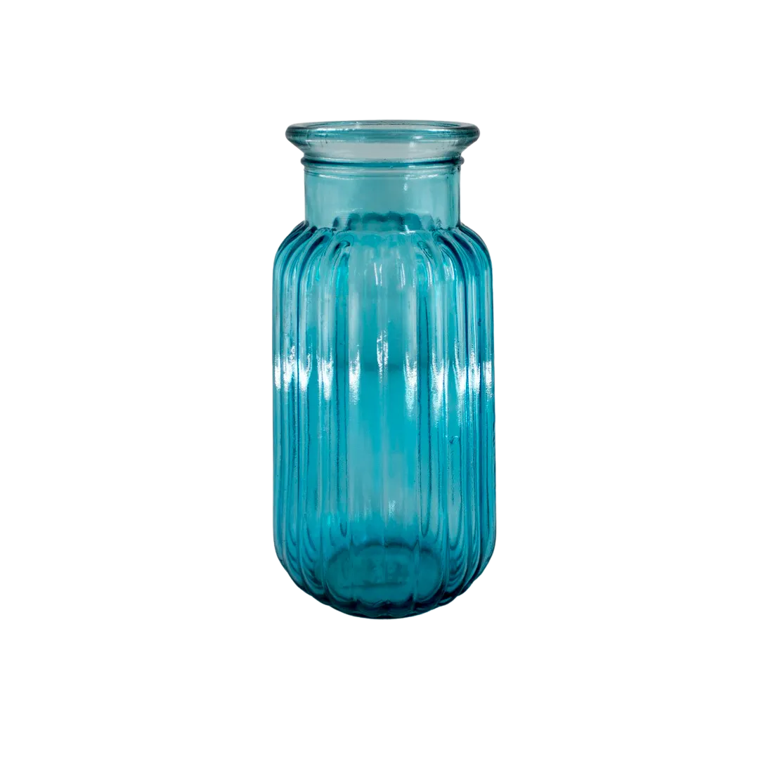 Glass Vase Turquoise 22x11cm