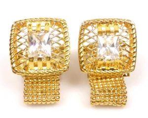 Gold classic 18K gold chain Cufflinks