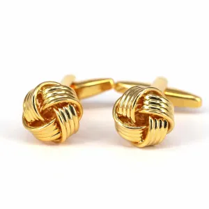 Gold Ribbed Knot Cufflinks (Online Exclusive)