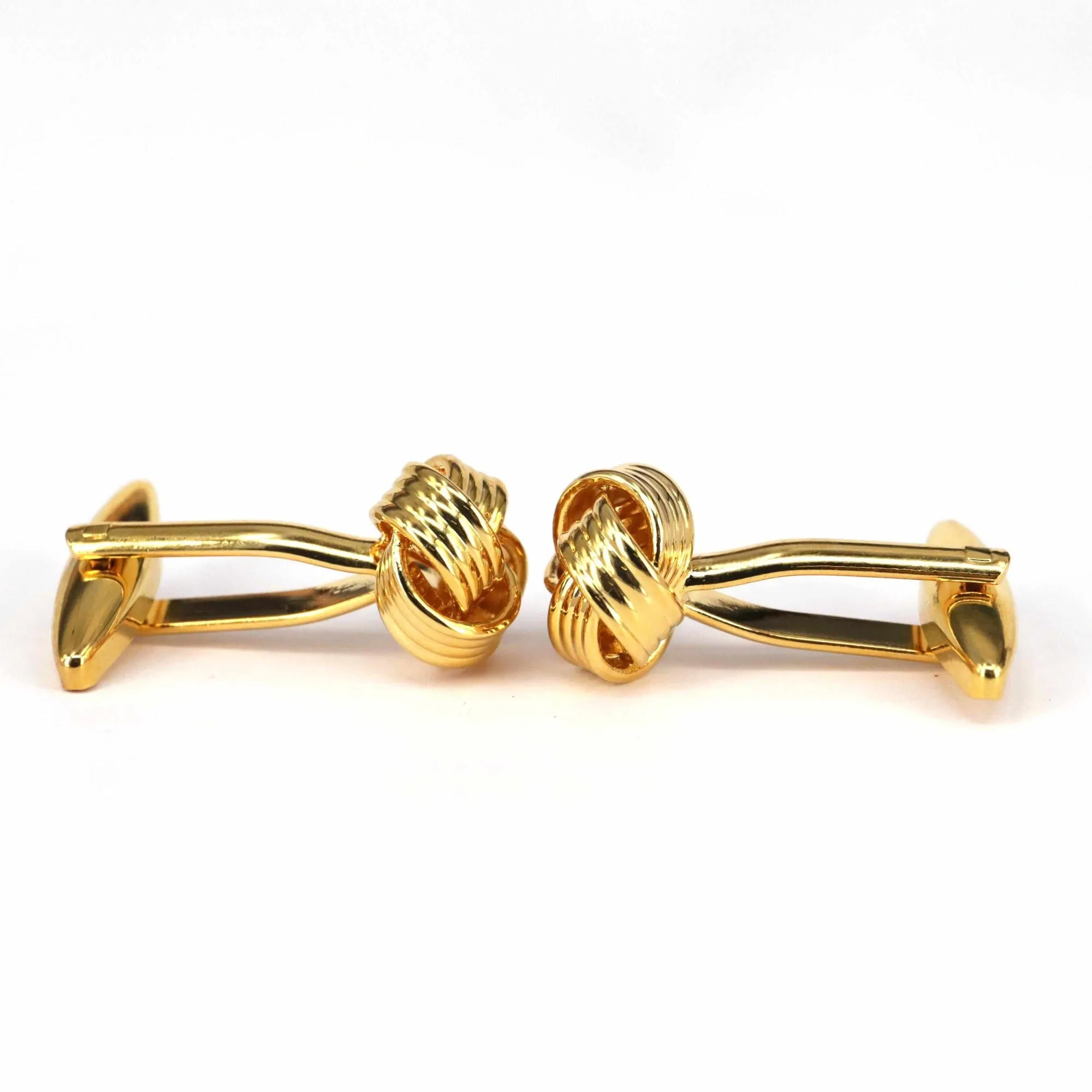 Gold Ribbed Knot Cufflinks (Online Exclusive)