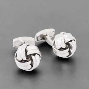 Gordian Knot Silver Cufflinks