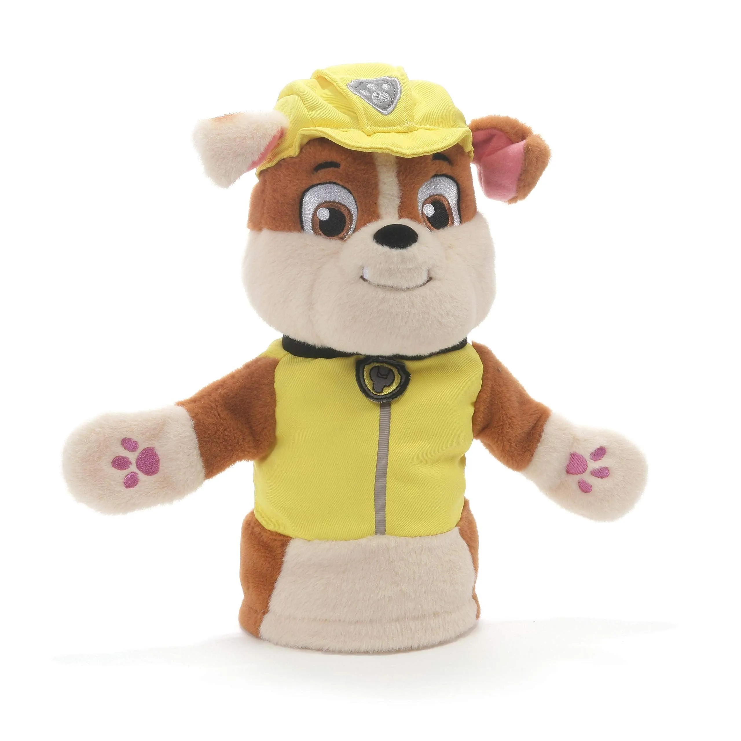 GUND Paw Patrol Rubble Hand Puppet Plush Stuffed Animal Dog