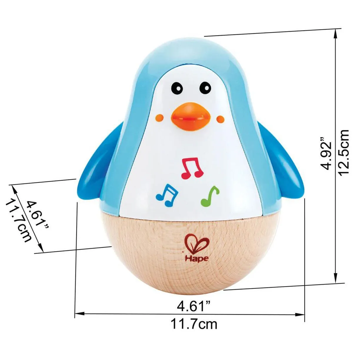 Hape penguin musical wobbler