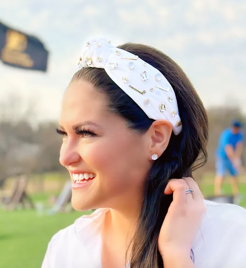 Hole in One Golf Headband | White