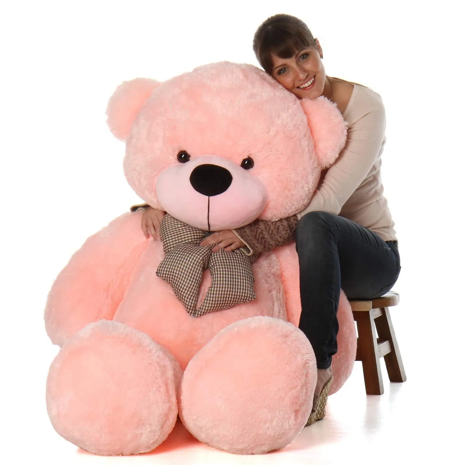 HUG 'n' FEEL SOFT TOYS Teddy Bear, Soft Toys, Teddy Bear 3 feet for Girls, Birthday Gift for Girls, Birthday Gift, Boyfriend, Husband, Wedding, for Couple Special, Plush & Stuffed Toys (3 feet, Pink)