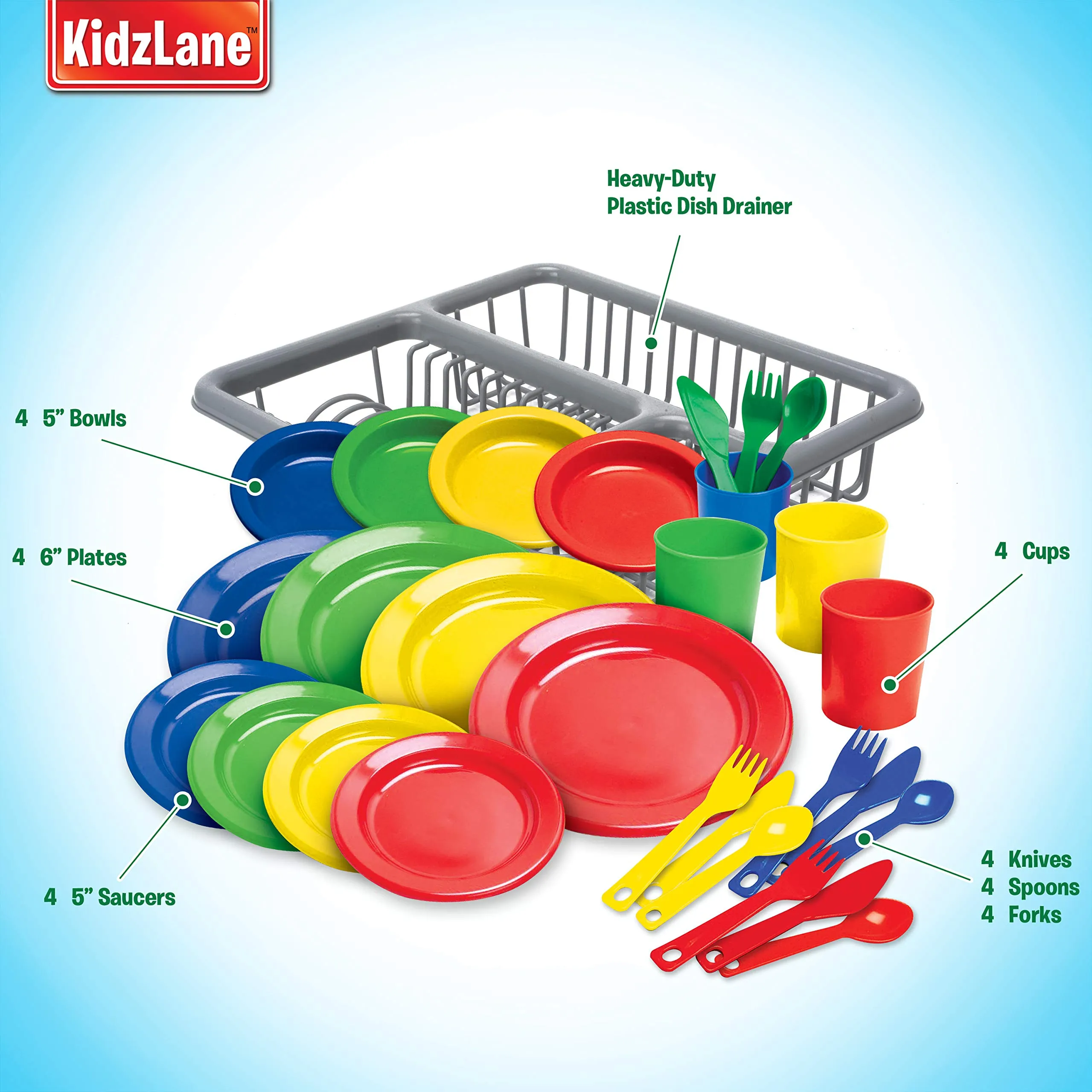 Kidzlane Play Pots and Pans Sets for Kids | Kids Kitchen Playset | BPA Free and Dishwasher