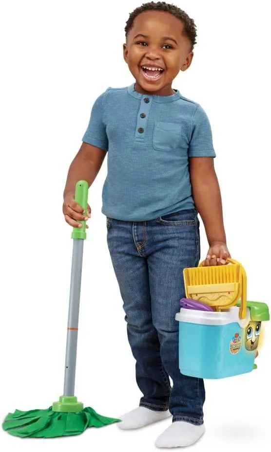 LeapFrog Clean Sweep Mop & Bucket | Interactive Pretend Play Set with Sound & Music | Suitable for Boys & Girls 2-5 Years