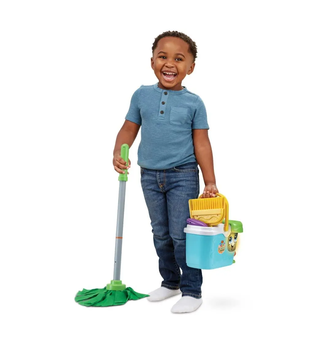 LeapFrog Clean Sweep Mop & Bucket | Interactive Pretend Play Set with Sound & Music | Suitable for Boys & Girls 2-5 Years