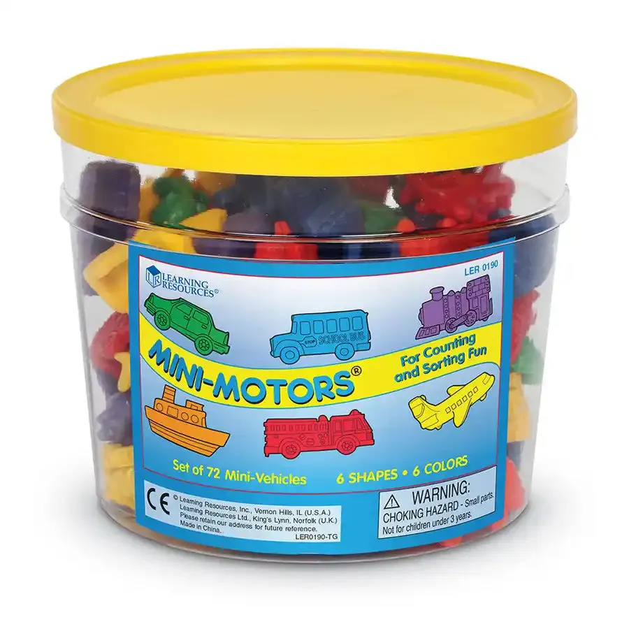 Learning Resources Mini Motors Counters (Set of 72)