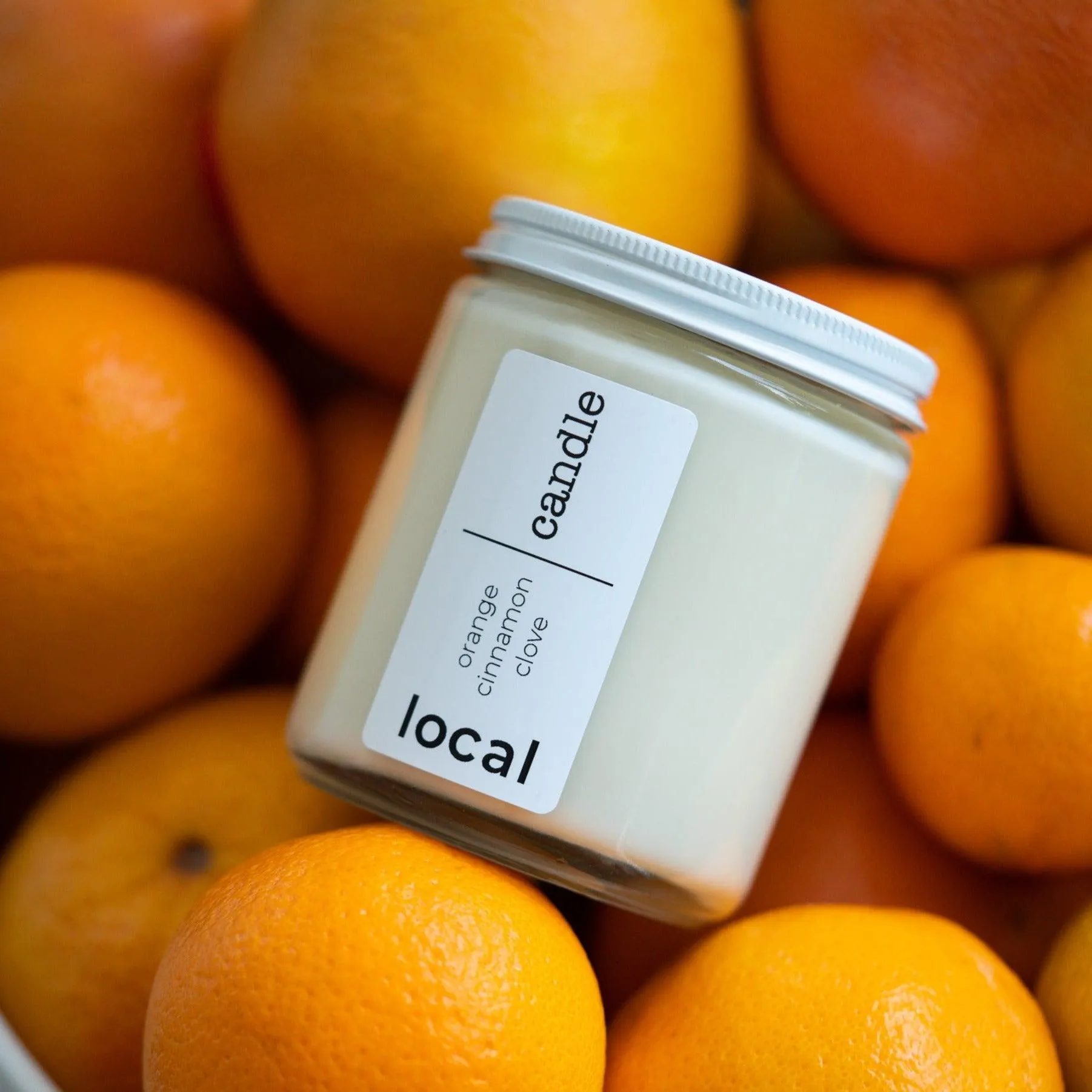 local candle - orange cinnamon clove