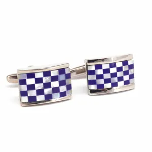 Mosaic Square MOP Cufflinks Purple Blue classic(Online Exclusive)