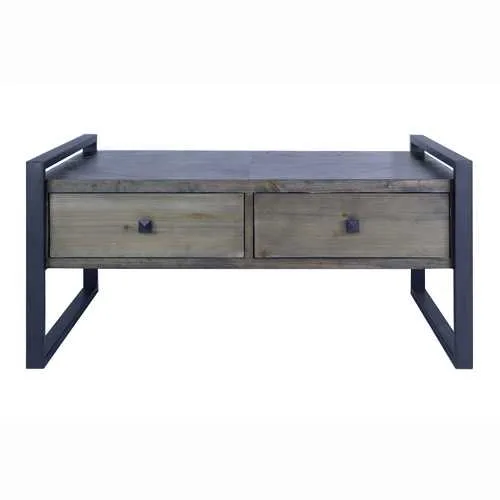 Multi-tonal Metal Wood MDF Coffee Table with  Drawers