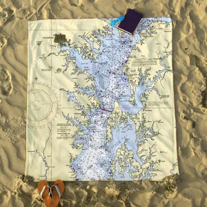 Nautical Chart Blankets, Maryland Coastal Maps