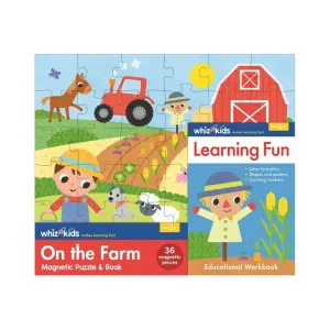 On the farm Magnetic Puzzle and Book