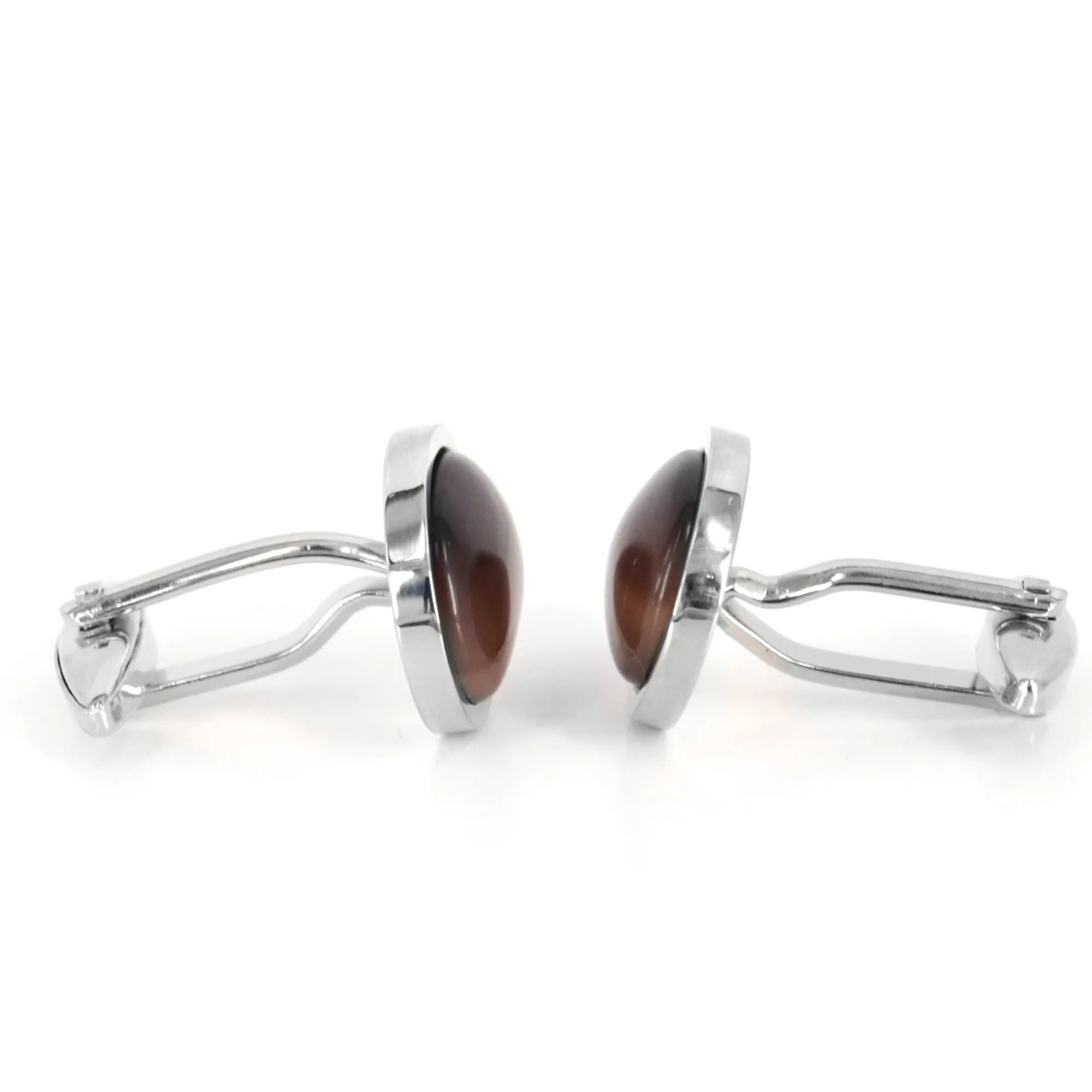 Oval Brown fiber optic Cufflinks (Online Exclusive)