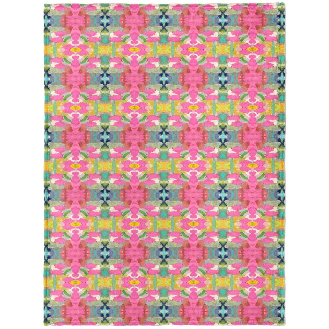 Pink Paradise Fleece Blanket - Laura Park