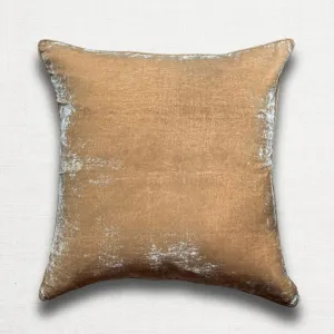 Plain Silk Velvet Cushion in Taupe