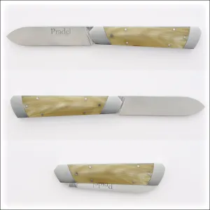 Pradel Folding Knife Light Horn Tip Handle & Lock-Back by Fontenille Pataud