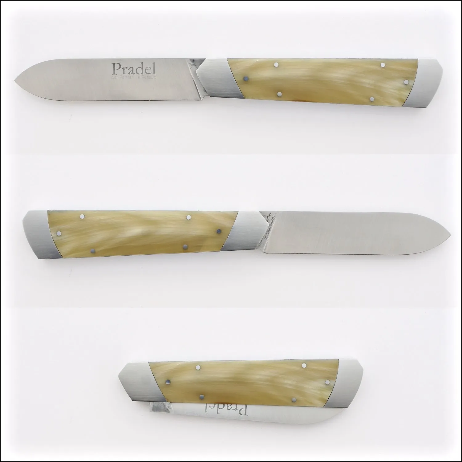 Pradel Folding Knife Light Horn Tip Handle & Lock-Back by Fontenille Pataud