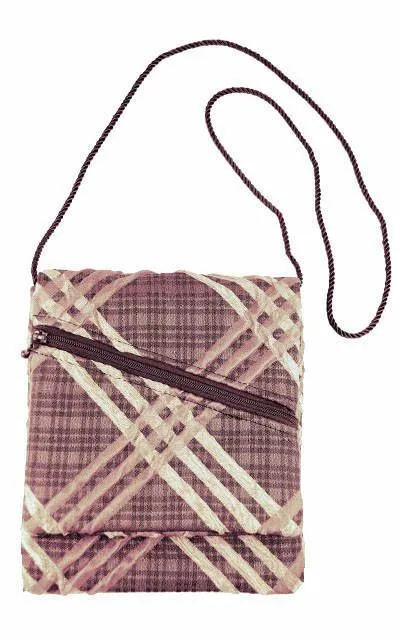 Prague Style Handbag - Plaid Upholstery