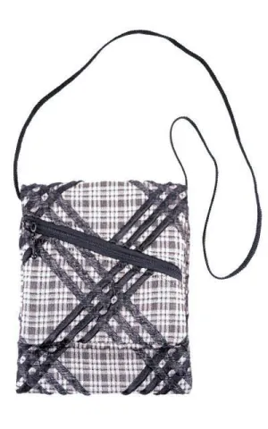 Prague Style Handbag - Plaid Upholstery