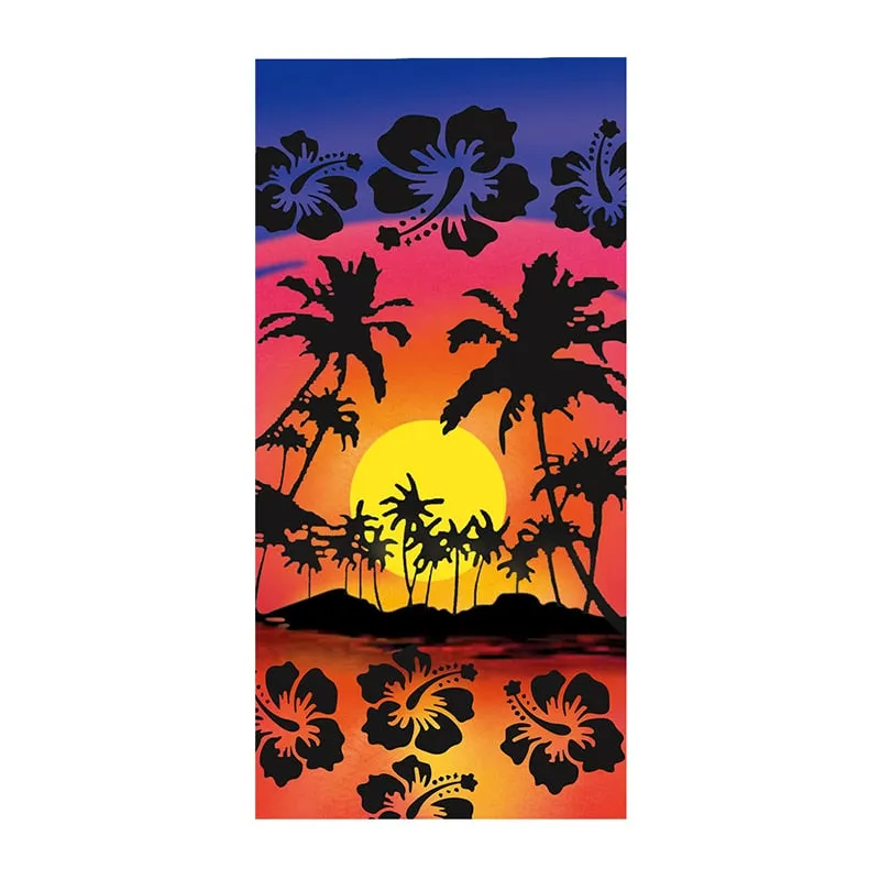 Rectangular Beach Towel Sand Free & Quick Dry Microfiber Beach Blanket Lounge Cover for Adults Kids Outdoor 150*75CM XR-