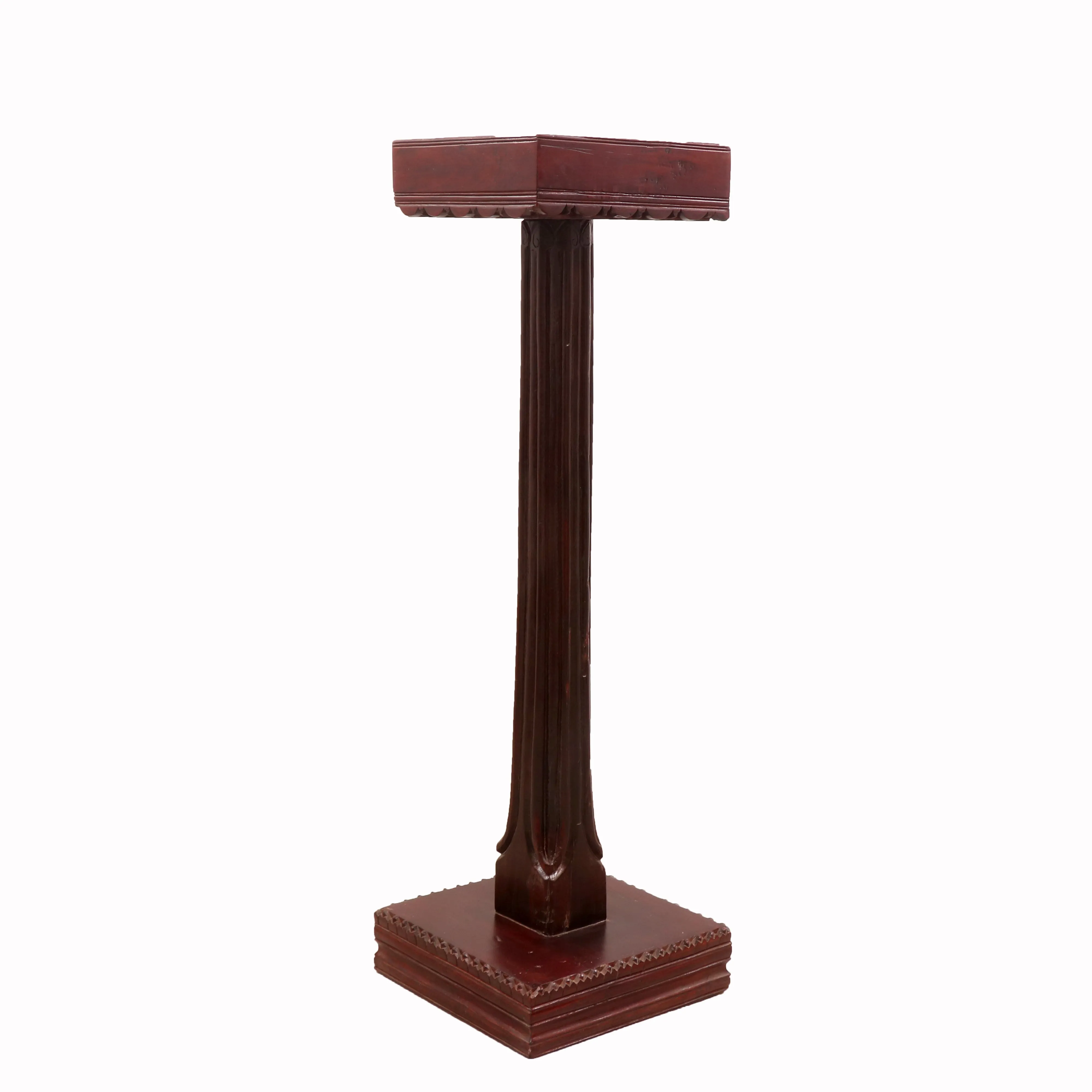 Rustic Pedestal Wooden Pillar